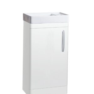 Tavistock Compass 450 Floor Standing Cloakroom Unit - Gloss White
