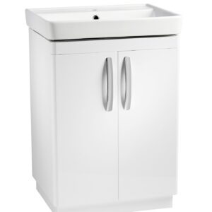 Tavistock Compass 600 Floor Standing Unit with Doors - Gloss White