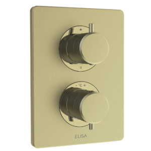 Elisa Rosa Triple Outlet Concealed Mixer - Brushed Brass
