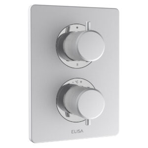 Elisa Rosa Triple Outlet Concealed Mixer - Satin Chrome