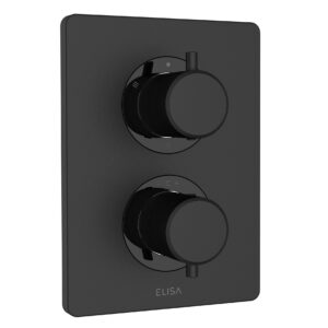 Elisa Rosa Triple Outlet Concealed Mixer - Matt Black