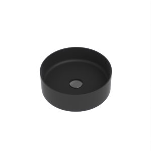 Tavistock Fen Round Countertop Basin 370x370x120 - Black