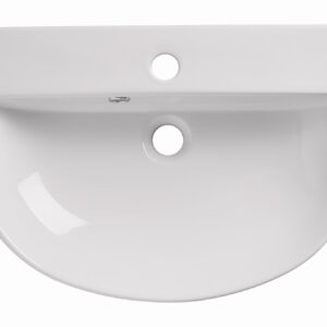 Tavistock Orbit Slim Semi Recessed Basin 560x385mm Basin 1TH - White