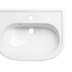 Tavistock Lansdown 490mm Semi Countertop Basin 1TH Slim Depth - White