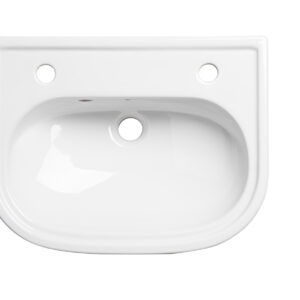 Tavistock Lansdown 490mm Semi Countertop Basin 2TH Slim Depth - White