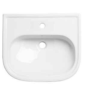 Tavistock Lansdown 490mm Semi Countertop Basin 1TH Standard Depth - White