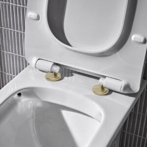 Tavistock Structure Soft Close Seat Hinge Cover Caps (Pair) - Brass