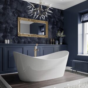 Trojan Emerald Double Ended Twin Skin Slipper Bath 1700 x 800mm - Matt White