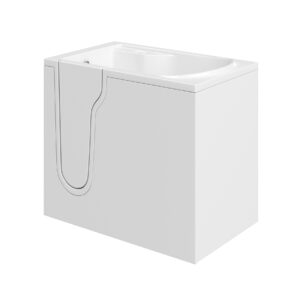 Freedom Mini 1060 x 660 x 936mm Easy Access Left Hand Deep Soak Walk In Bath - White