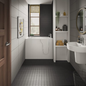 Freedom Mini 1060 x 660 x 936mm Easy Access Right Hand Deep Soak Walk In Bath - White