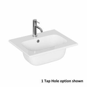 Britton Hackney 700mm Basin NTH - White