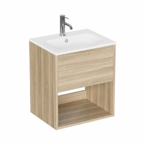 Britton Hackney 500mm Wall Mounted Basin Unit - Cherry Wood