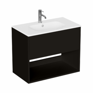 Britton Hackney 700mm Wall Mounted Basin Unit - Matt Black