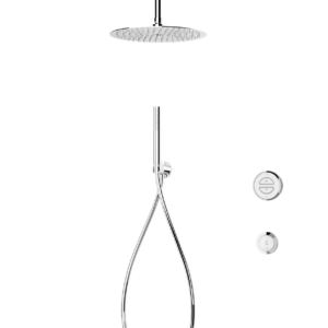 Elisa Incite Divert Concealed Smart Hand Shower, Fixed Ceiling Head & Remote for HP/Combi - Chrome