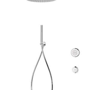 Elisa Incite Divert Concealed Smart Hand Shower, Fixed Wall Head & Remote - Gravity Pumped - Chrome