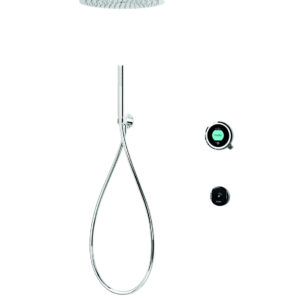 Elisa Intuition Divert Concealed Smart Hand Shower, Fixed Ceiling Head & Remote - HP/Combi - Chrome