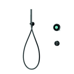 Elisa Intuition Divert Concealed Smart Hand Shower, Overflow Bath Fill & Remote for Gravity - Black