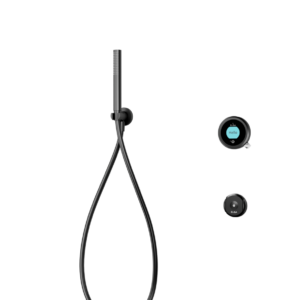 Elisa Intuition Divert Concealed Smart Hand Shower, Fixed Ceiling Head & Remote for Gravity - Black