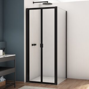 Kudos Divera 1000mm Bi-Fold Door - Matt Black