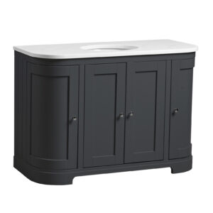 Tavistock Lansdown 1200 Curved Undermounted Vanity Unit - Dark Grey Matt