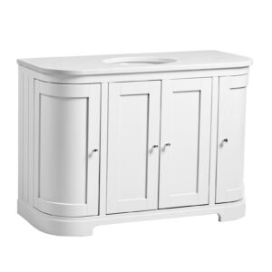 Tavistock Lansdown 1200 Curved Undermounted Vanity Unit - Linen White