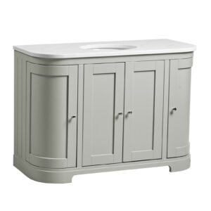 Tavistock Lansdown 1200 Curved Undermounted Vanity Unit - Pebble Grey