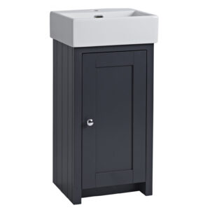 Tavistock Lansdown 400 Cloakroom Vanity Unit - Dark Grey Matt