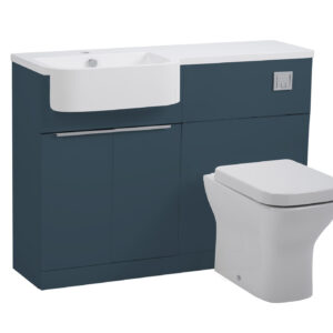 Tavistock Match 1200 L/H Furniture Unit inc Two Door Vanity Unit & WC Unit ex Cistern - Oxford Blue