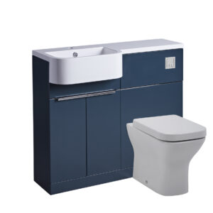 Tavistock Match 1000 L/H Furniture Unit inc Two Door Vanity Unit & WC Unit exc Cistern - Oxford Blue