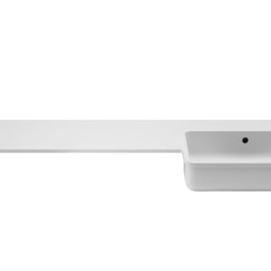 Ellis Unity Medium Depth Right Hand Basin Worktop 1544 x 335 x 15mm - White Gloss