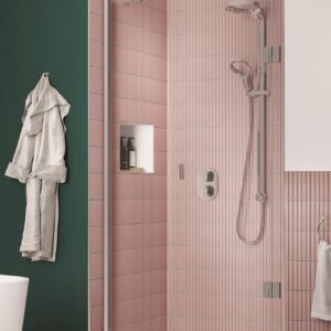 Kudos Pinnacle8 1100mm Level Access Collection Hinged Door - Right Hand - Silver (P8HF110)