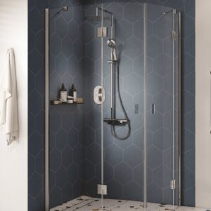 Kudos Pinnacle8  Level Access Collection Hinge 1000 x 800mm Left Hand Quad - Matt Black