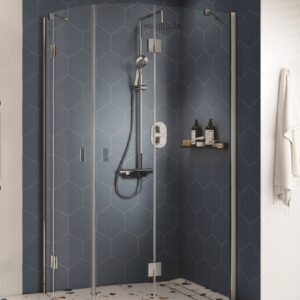 Kudos Pinnacle8 Level Access Collection Hinge 1000 x 900mm Right Hand Quad - Silver