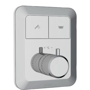 Elisa Emilie Push Button Dual Outlet Concealed Mixer Valve - Chrome