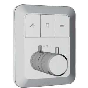 Elisa Emilie Push Button Triple Outlet Concealed Mixer Valve - Chrome