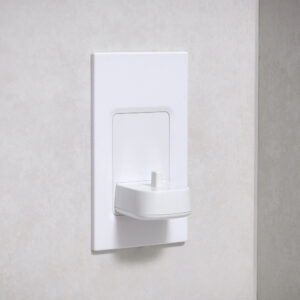 ProofVision In-Wall Single Electric Toothbrush Charger - White with White Faceplate