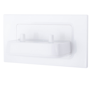 ProofVision TBCharge In-Wall Dual Electric Toothbrush Charger - White with White Faceplate