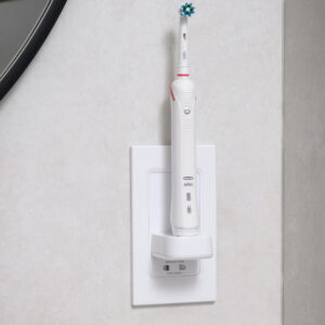 ProofVision TBCharge In-Wall Electric Toothbrush Charger & Shaver Socket - White