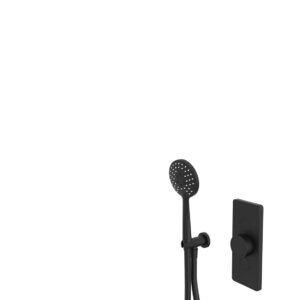 Tavistock Axiom Dual Function Shower System With Handset, Holder & Overhead Shower - Black