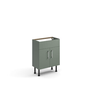 Ellis Novo Slimline Basin Unit 600 x 200 x 820mm - Reed Green (excl. basin)