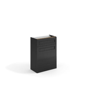 Ellis Kensington Slimline WC Unit To The Floor 600 x 200 x 820mm - Charcoal (excl. cistern)