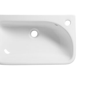 Tavistock Structure Slim Semi Countertop Basin 550 x 330 x 170mm 1TH RH - White