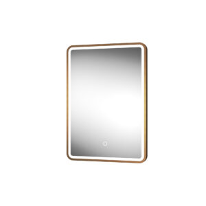 Sensio Frontier 700 x 500mm Rectangular LED Mirror - Brushed Brass
