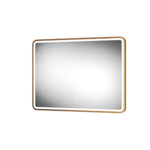 Sensio Frontier 600 x 800mm Rectangular LED Mirror - Brushed Brass