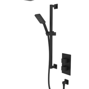 Tavistock Index Dual Function Concealed Shower System with Head and Riser Kit - Black
