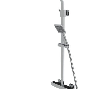 Tavistock Index Cool Touch Square Dual Function Bar Shower System with Fixed Head & Handset - Chrome