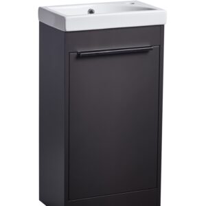 Tavistock Sequence 450 Floor Standing Cloakroom Unit - Gloss Dark Grey Clay