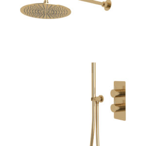 Tavistock Quantum Dual Function Shower System With Handset, Holder & Overhead Shower - Brass