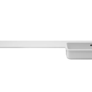 Ellis Unity Slimline Depth Right Hand Basin Worktop 1544 x 215 x 15mm - White Gloss