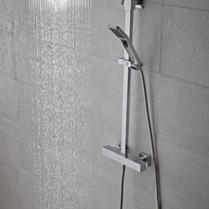 Tavistock Zone Dual Function Bar Shower System (incl. fixed head & handset) - Chrome